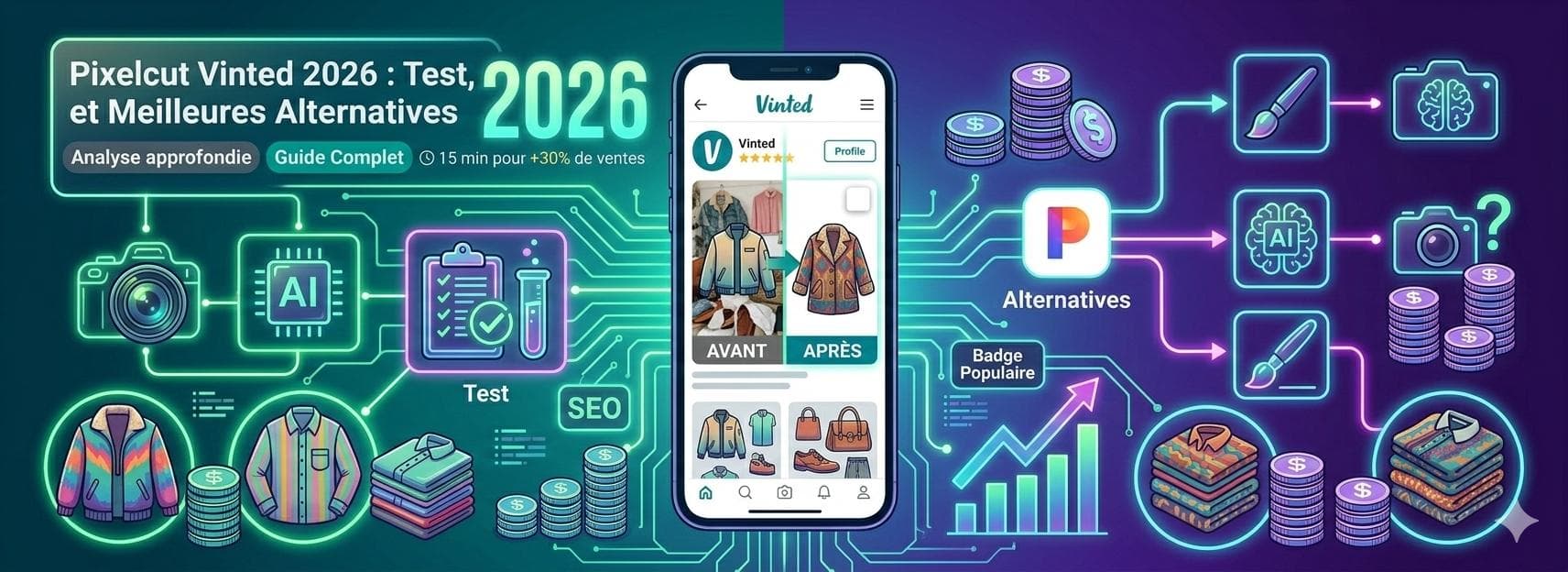 Pixelcut Vinted 2026 : Test, Prix et Meilleures Alternatives